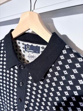 Fred Perry x Drake’s Original Archive Print Cotton Knit Polo